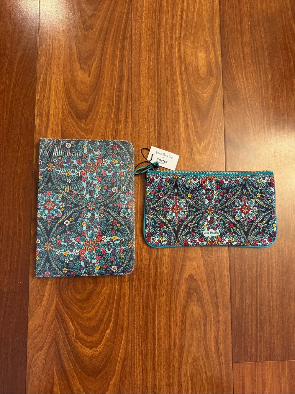 Vera Bradley Kaleidoscope Navy Notebook & Pencil Case